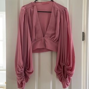 Like new cropped button blouse